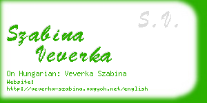 szabina veverka business card